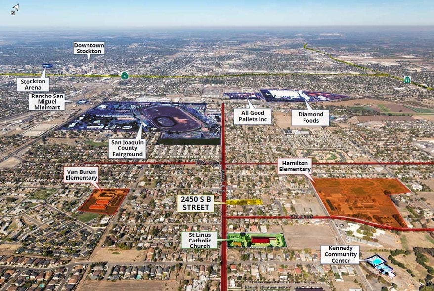 2450 S B St, Stockton, CA for sale - Aerial - Image 2 of 18