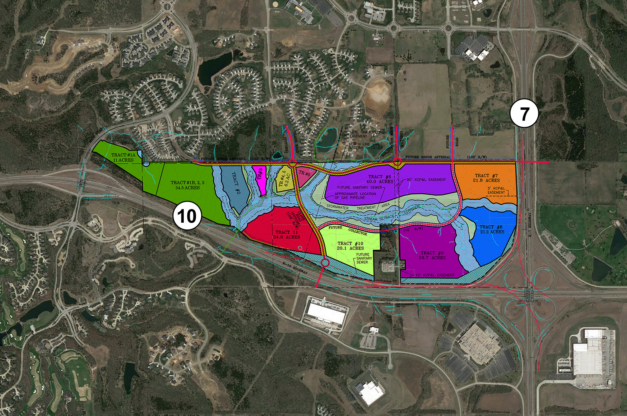 NWC K-10 Hwy & K-7 Hwy, Lenexa, KS for sale Aerial- Image 1 of 1