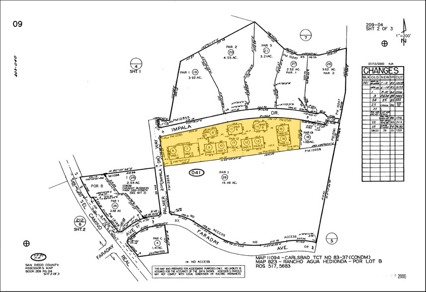 2431-2433 Impala Dr, Carlsbad, CA for lease - Plat Map - Image 2 of 6