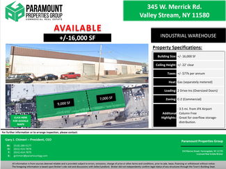 More details for 345 W Merrick Rd, Valley Stream, NY - Industrial for Sale