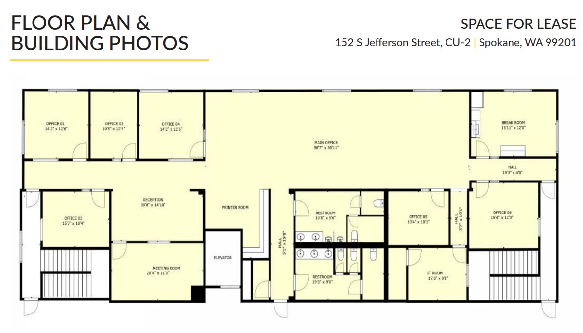 152 S Jefferson St, Spokane, WA for lease Floor Plan- Image 1 of 5