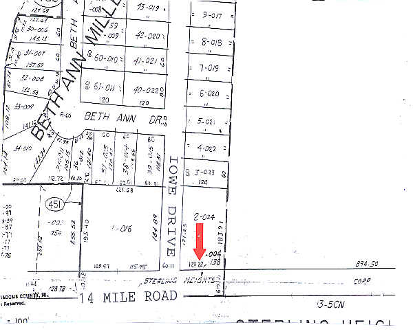 5005 E Fourteen Mile Rd, Sterling Heights, MI for lease - Plat Map - Image 2 of 4