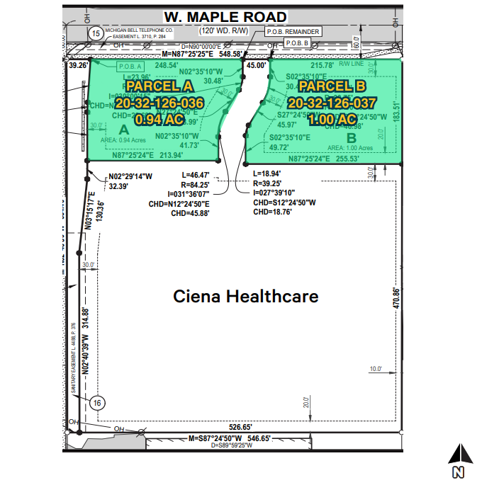 2645-2745 W Maple Rd, Troy, MI for lease Site Plan- Image 1 of 2