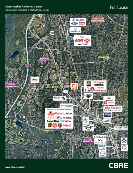 115-117 Franklin Tpke, Mahwah, NJ for lease - Aerial - Image 3 of 36