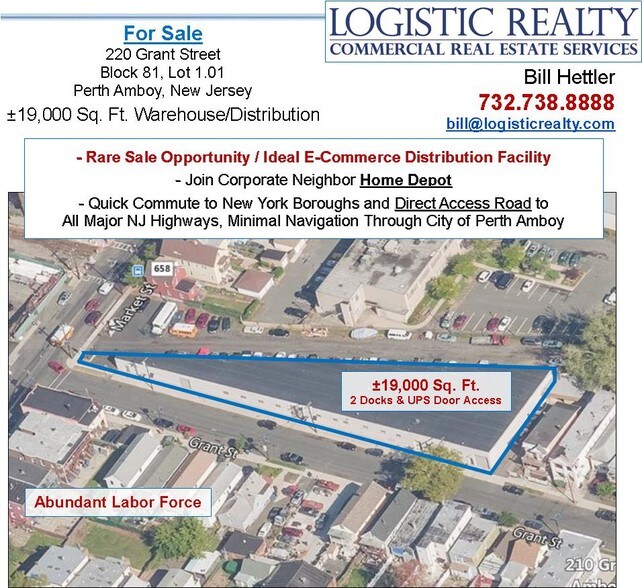 220232 Grant St, Perth Amboy, NJ, 08861 Warehouse Property For Sale