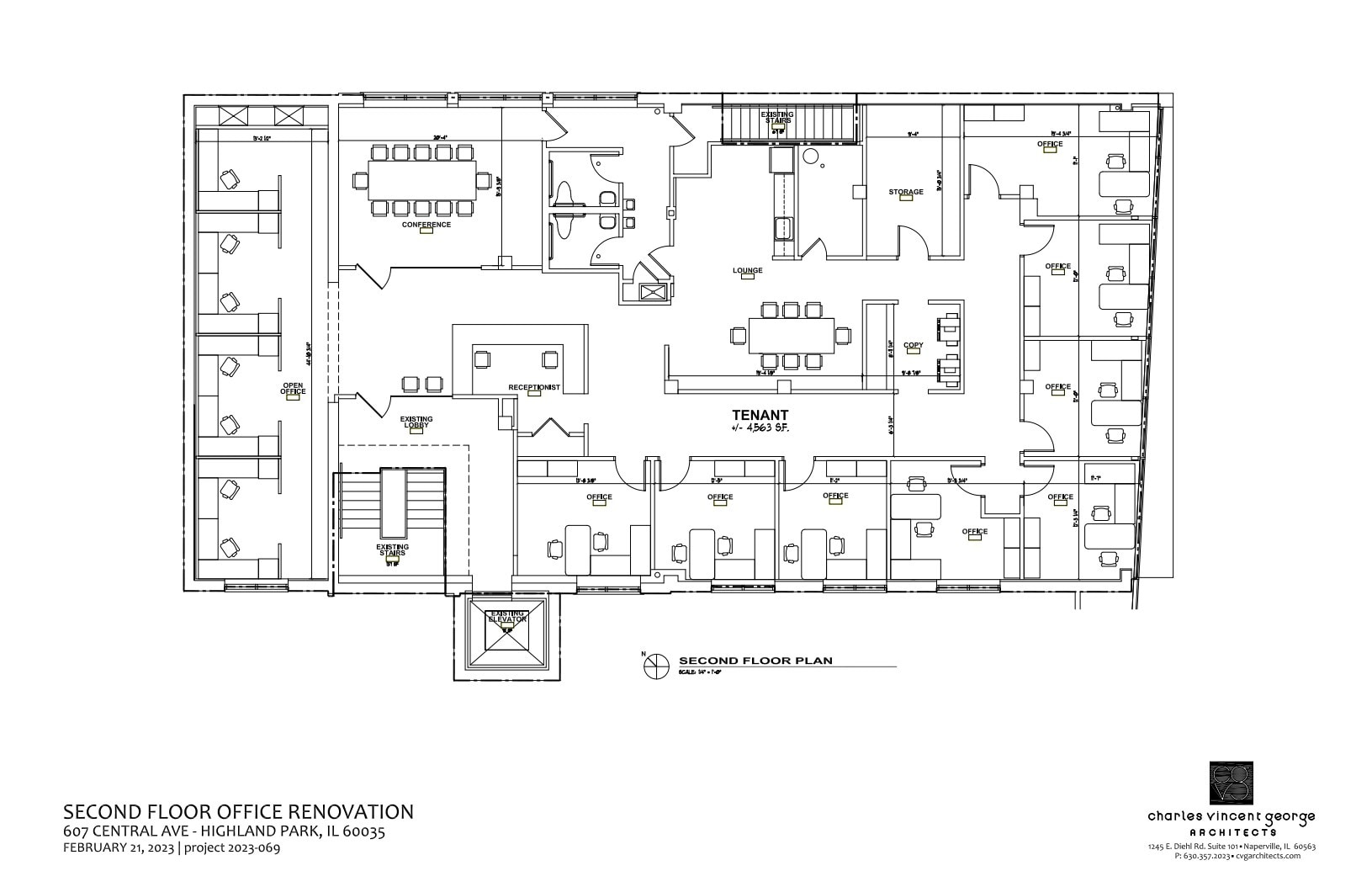 599-607 Central Ave, Highland Park, IL for lease Floor Plan- Image 1 of 1