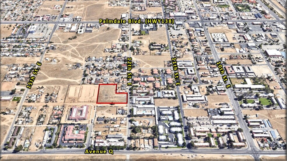 12th Street East Near Ave Q, Palmdale, CA for sale - Aerial - Image 1 of 4