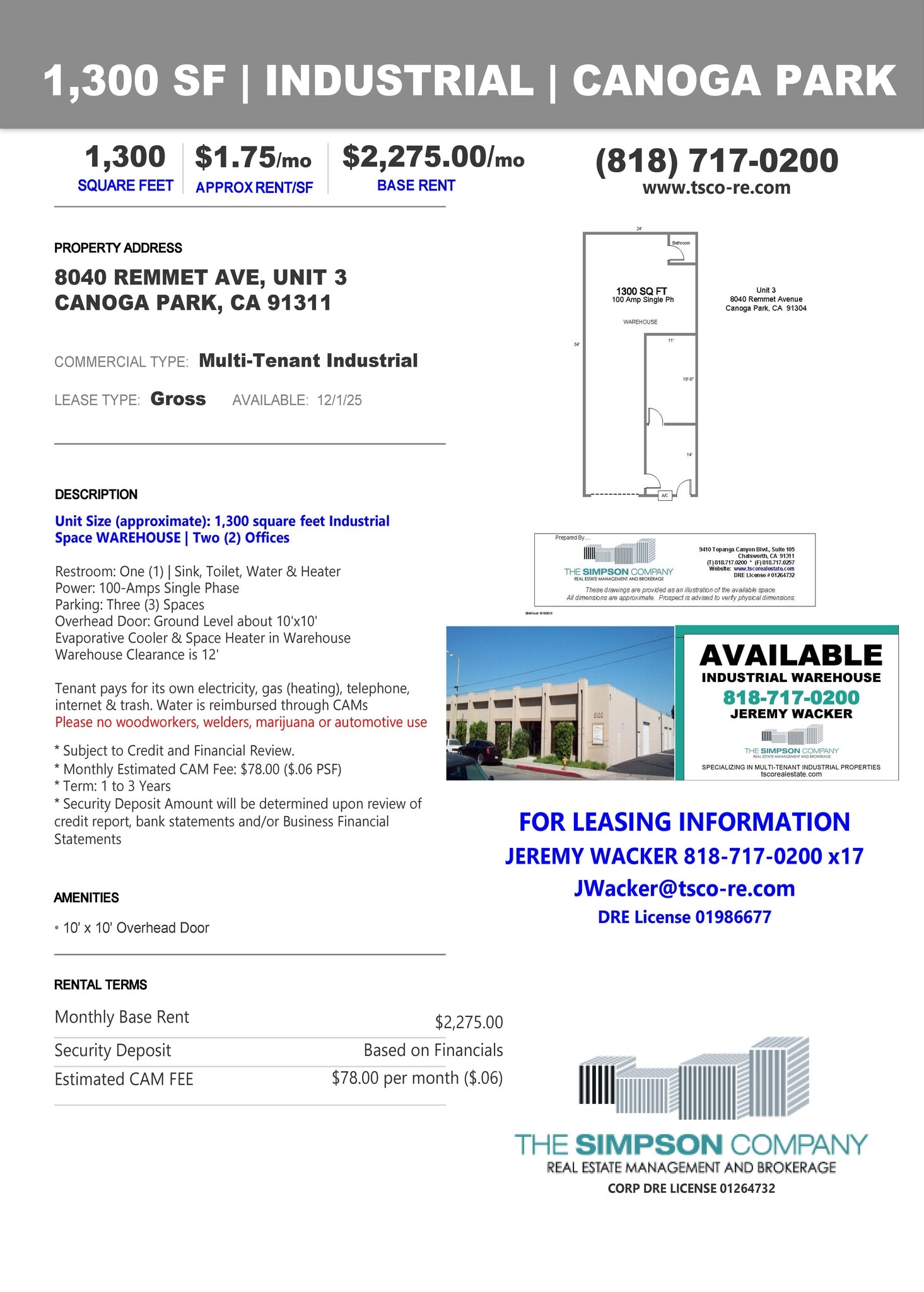 8030-8040 Remmet Ave, Canoga Park, CA for lease Building Photo- Image 1 of 2