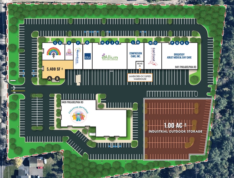 9409 B Philadelphia Rd, Rosedale, MD for lease - Site Plan - Image 2 of 2