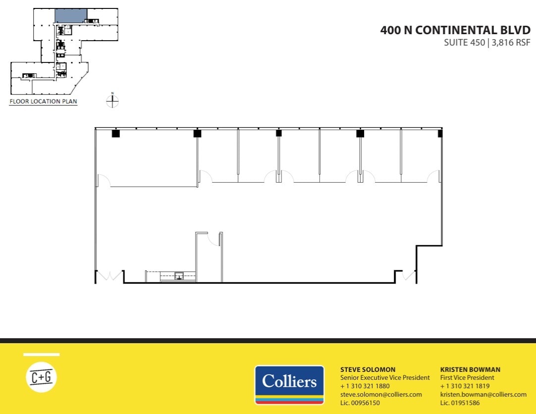 300 Continental Blvd, El Segundo, CA for lease Floor Plan- Image 1 of 2