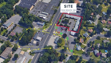 1104 Rt 130, Cinnaminson, NJ - AERIAL  map view