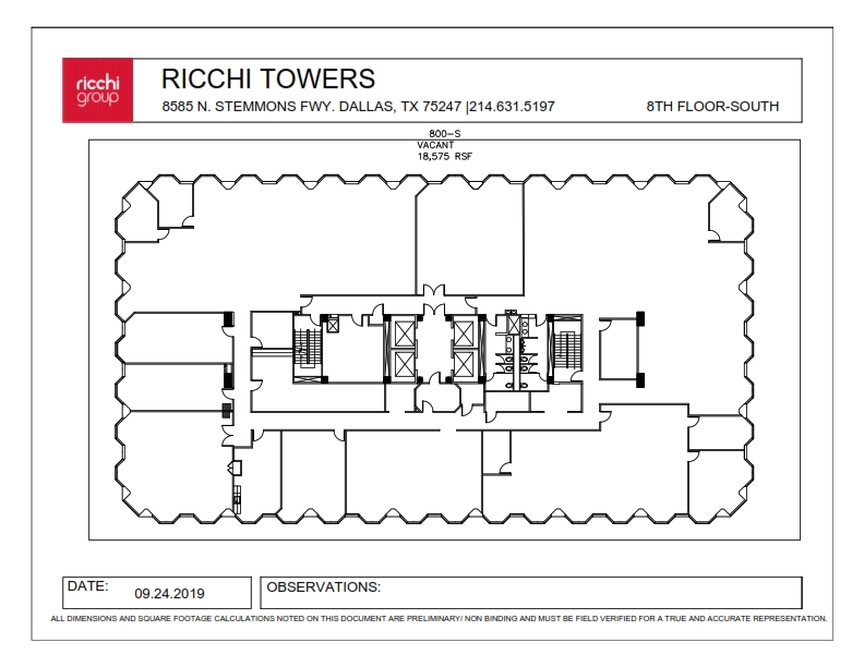 8585 N Stemmons Fwy, Dallas, TX for lease Floor Plan- Image 1 of 1