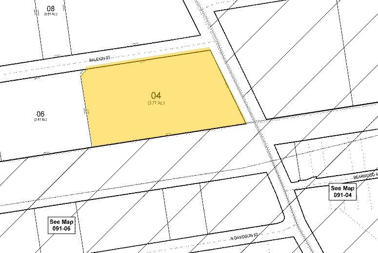 4100 Raleigh St, Charlotte, NC for sale - Plat Map - Image 1 of 1