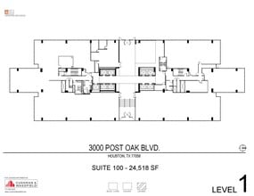 3000 Post Oak Blvd, Houston, TX for lease Floor Plan- Image 1 of 1