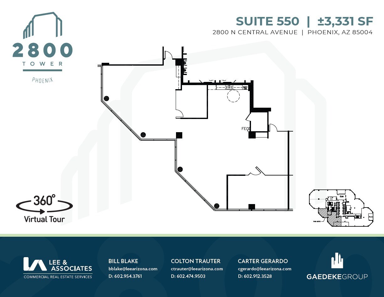 2800 N Central Ave, Phoenix, AZ for lease Floor Plan- Image 1 of 1