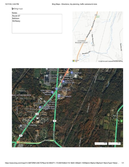East side of State Route 67, Ballston Spa, NY for sale - Aerial - Image 1 of 1