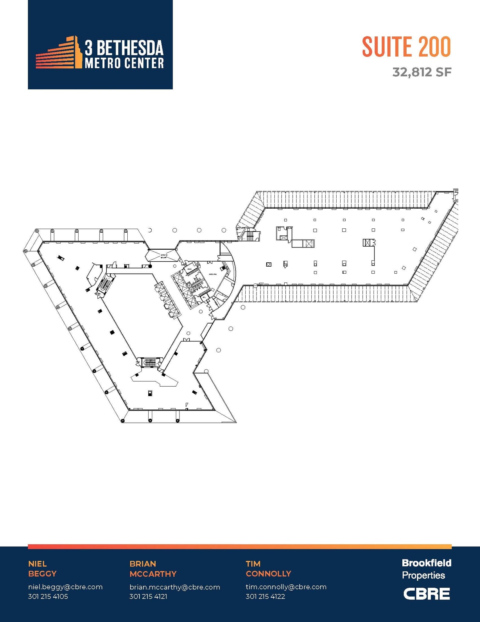 3 Bethesda Metro Center, Bethesda, MD for lease Floor Plan- Image 1 of 1