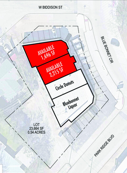 3500-3502 Bluebonnet Cir, Fort Worth, TX for lease - Site Plan - Image 3 of 3