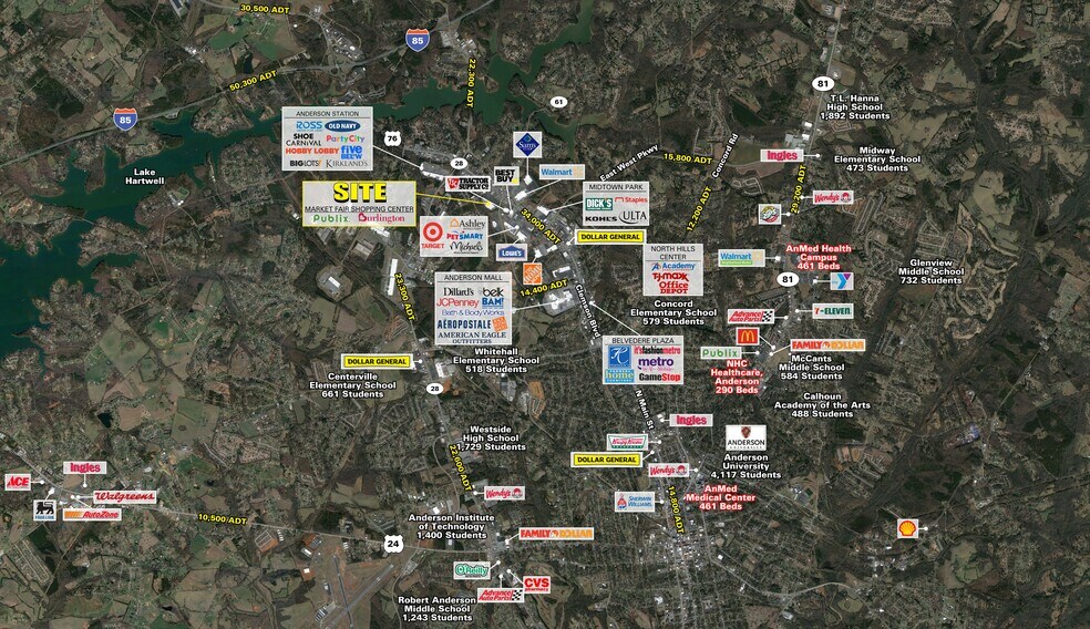 3795 Clemson Blvd, Anderson, SC for lease - Aerial - Image 1 of 4