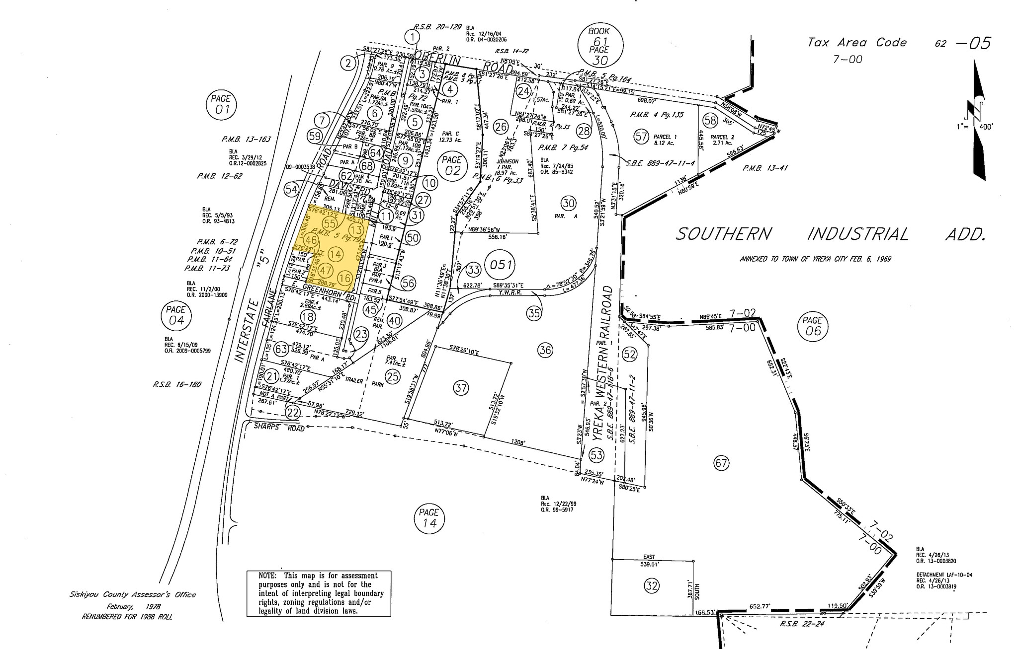 1402 Fairlane Rd, Yreka, CA for sale Plat Map- Image 1 of 1