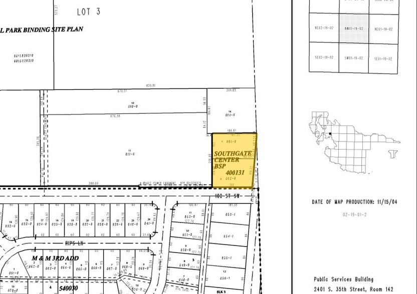 100th St, Lakewood, WA for lease - Plat Map - Image 2 of 2