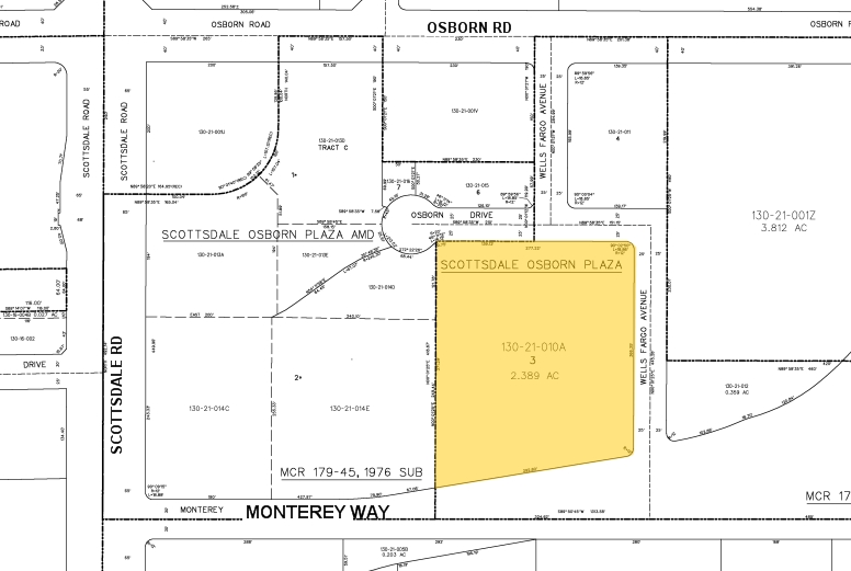 7331 E Osborn Dr, Scottsdale, AZ for lease - Plat Map - Image 2 of 7