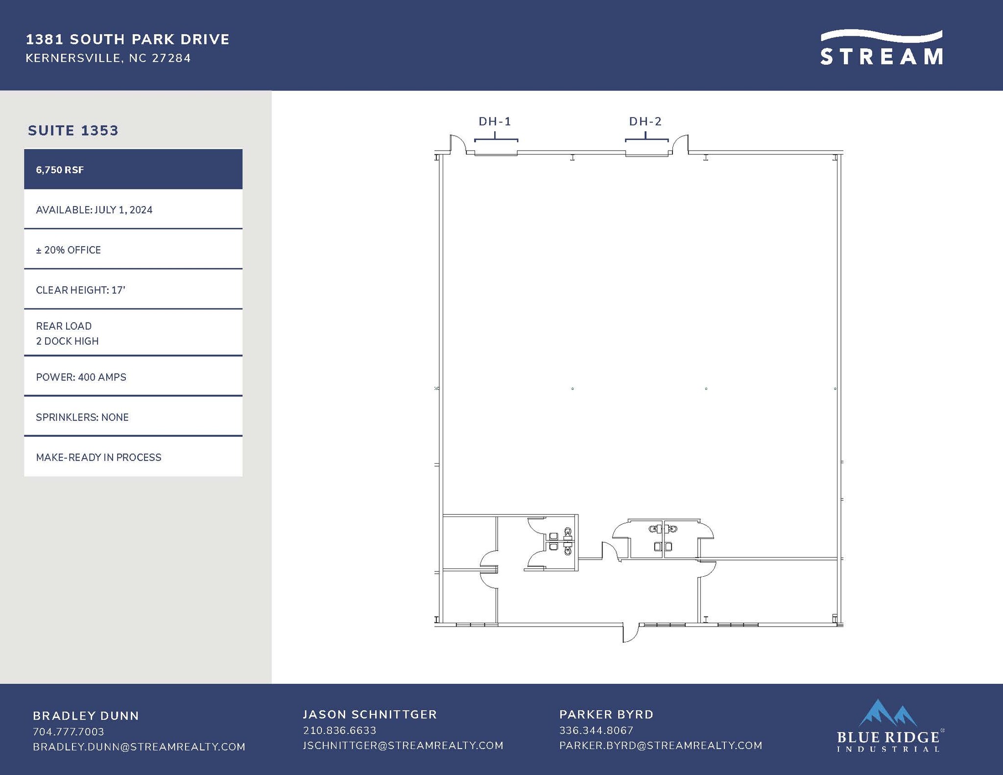 1381 S Park Dr, Kernersville, NC for lease Floor Plan- Image 1 of 1