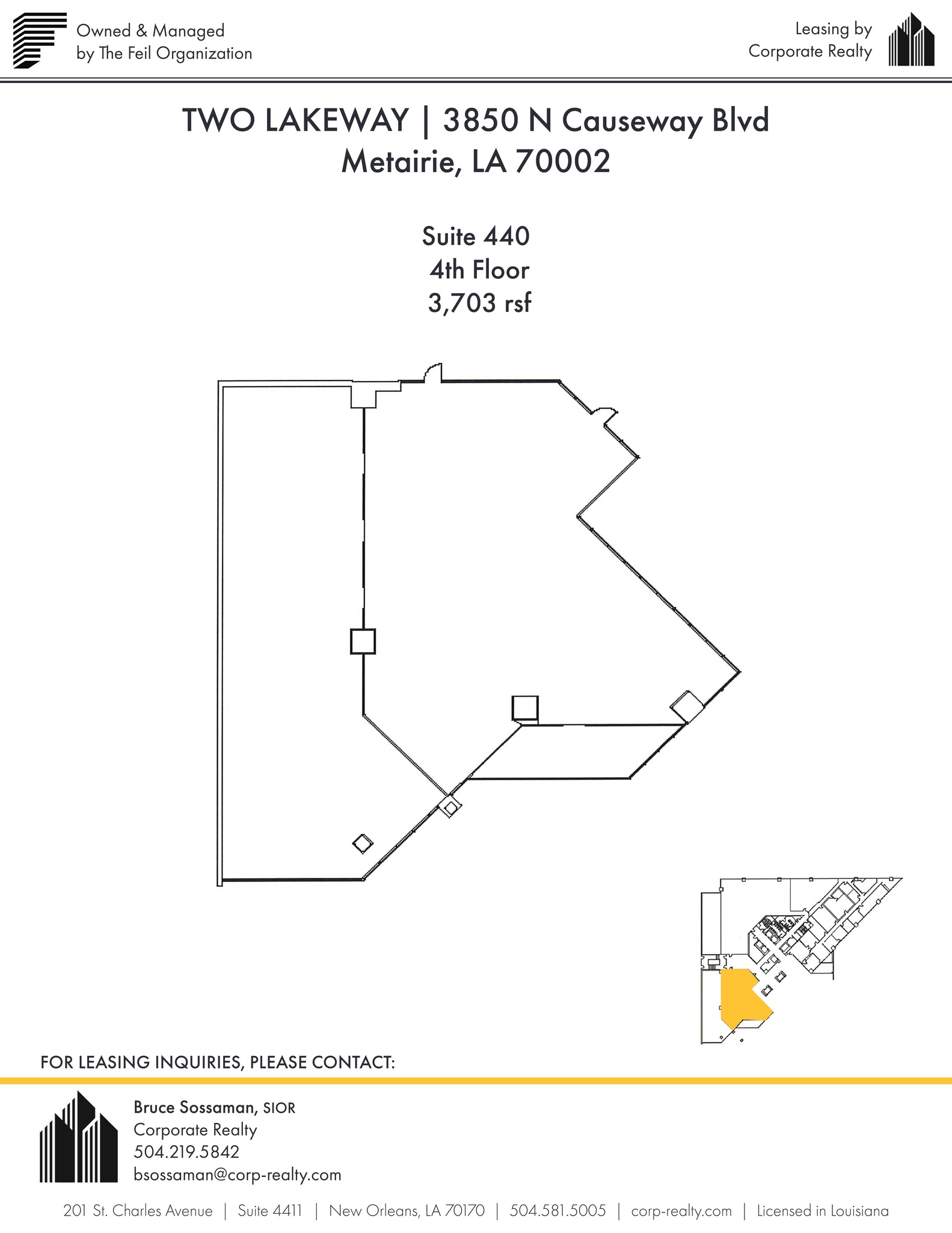 3900 N Causeway Blvd, Metairie, LA for lease Site Plan- Image 1 of 1