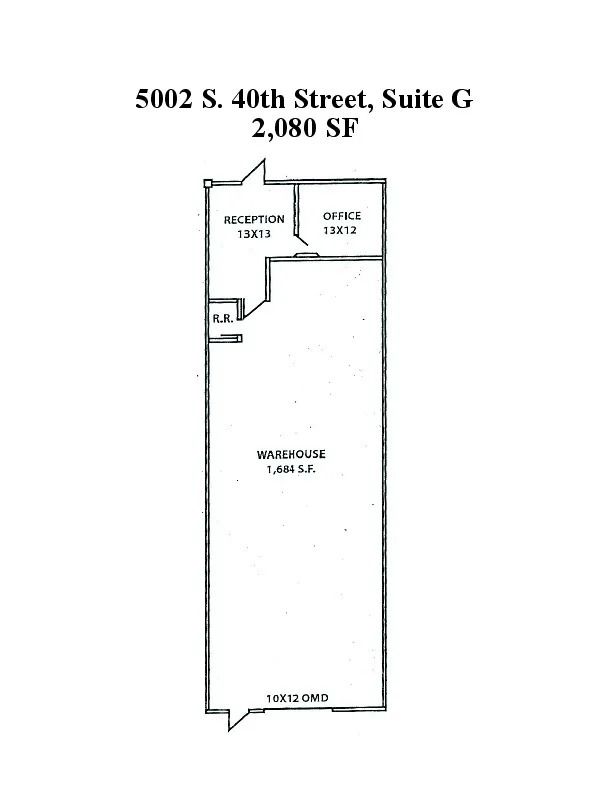 5002 S 40th St, Phoenix, AZ for lease Floor Plan- Image 1 of 1