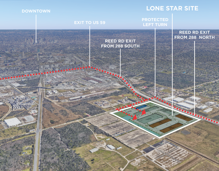Reed Rd, Houston, TX for lease - Aerial - Image 3 of 19