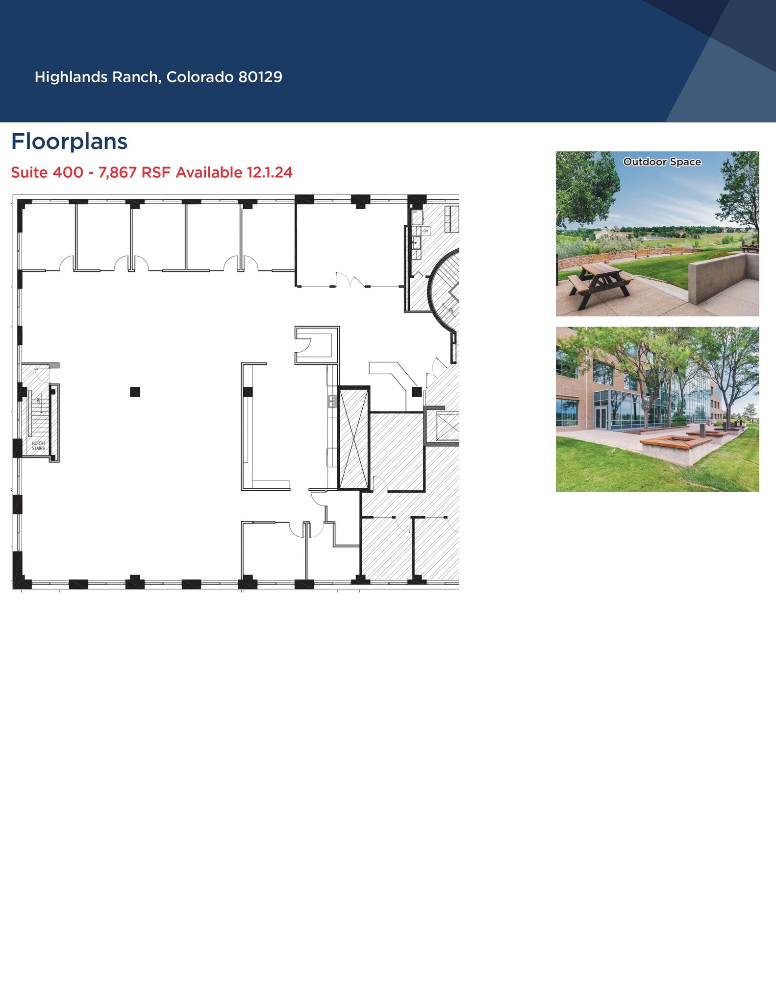 8822 S Ridgeline Blvd, Highlands Ranch, CO for lease Floor Plan- Image 1 of 1