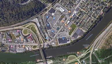 57th St & Maccorkle Ave, Charleston, WV - AERIAL map view