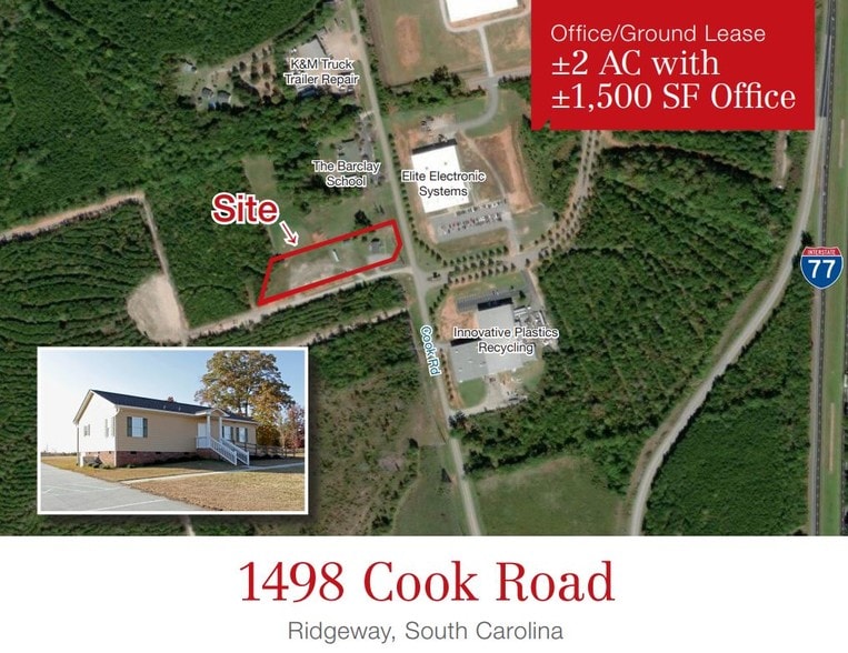 1498 Cook Rd, Ridgeway, SC for sale - Aerial - Image 1 of 1