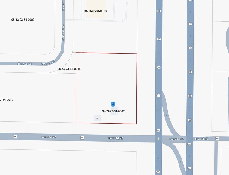 1347 Sims Rd NE, East Bethel, MN for sale - Plat Map - Image 2 of 3