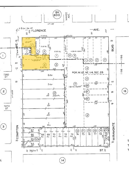 1500-1534 E Florence Ave, Los Angeles, CA for lease - Plat Map - Image 2 of 2