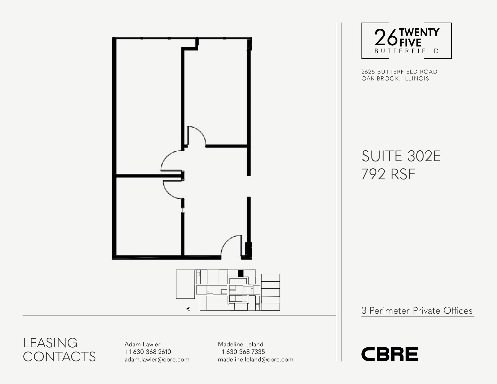 2625 Butterfield Rd, Oak Brook, IL for lease Floor Plan- Image 1 of 2