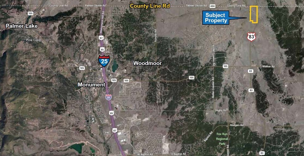 Highway 83 & County Line Rd, Colorado Springs, CO for sale - Primary Photo - Image 1 of 1