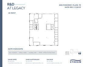 6400 Pinecrest Dr, Plano, TX for lease Floor Plan- Image 1 of 1