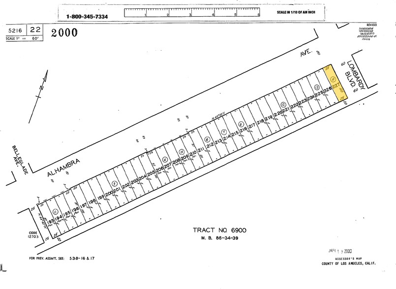 5196 Alhambra Ave, Los Angeles, CA for lease - Plat Map - Image 3 of 3