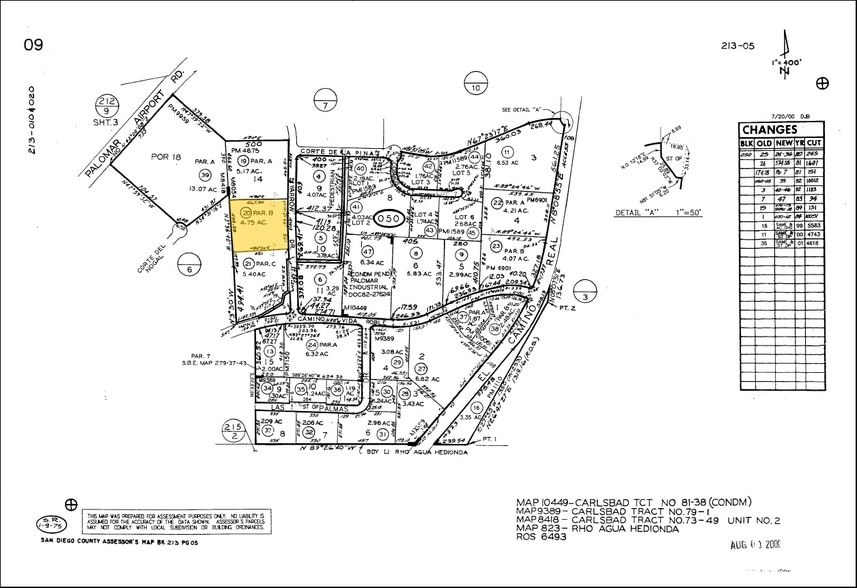 6241 Yarrow Dr, Carlsbad, CA for lease - Plat Map - Image 2 of 8