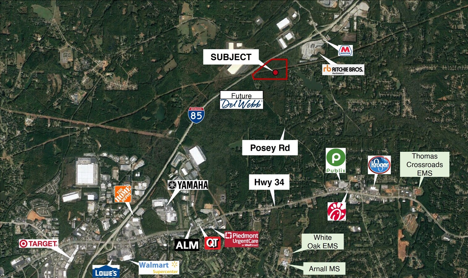 Coweta County Parcel Map Posey Rd @ I-85, Newnan, Ga 30265 - Posey Rd & I-85 | Loopnet