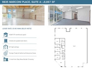 9835 Marconi Dr, San Diego, CA for lease Floor Plan- Image 1 of 1