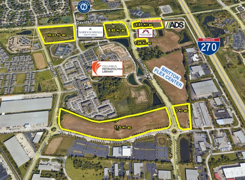 Davidson Rd, Hilliard, OH for sale - Aerial - Image 2 of 4