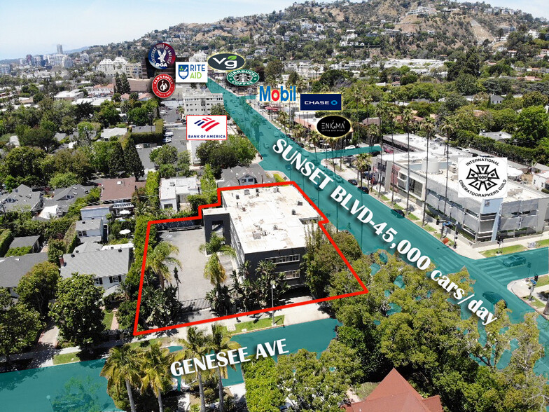 7750 W Sunset Blvd, West Hollywood, CA for sale - Aerial - Image 1 of 1