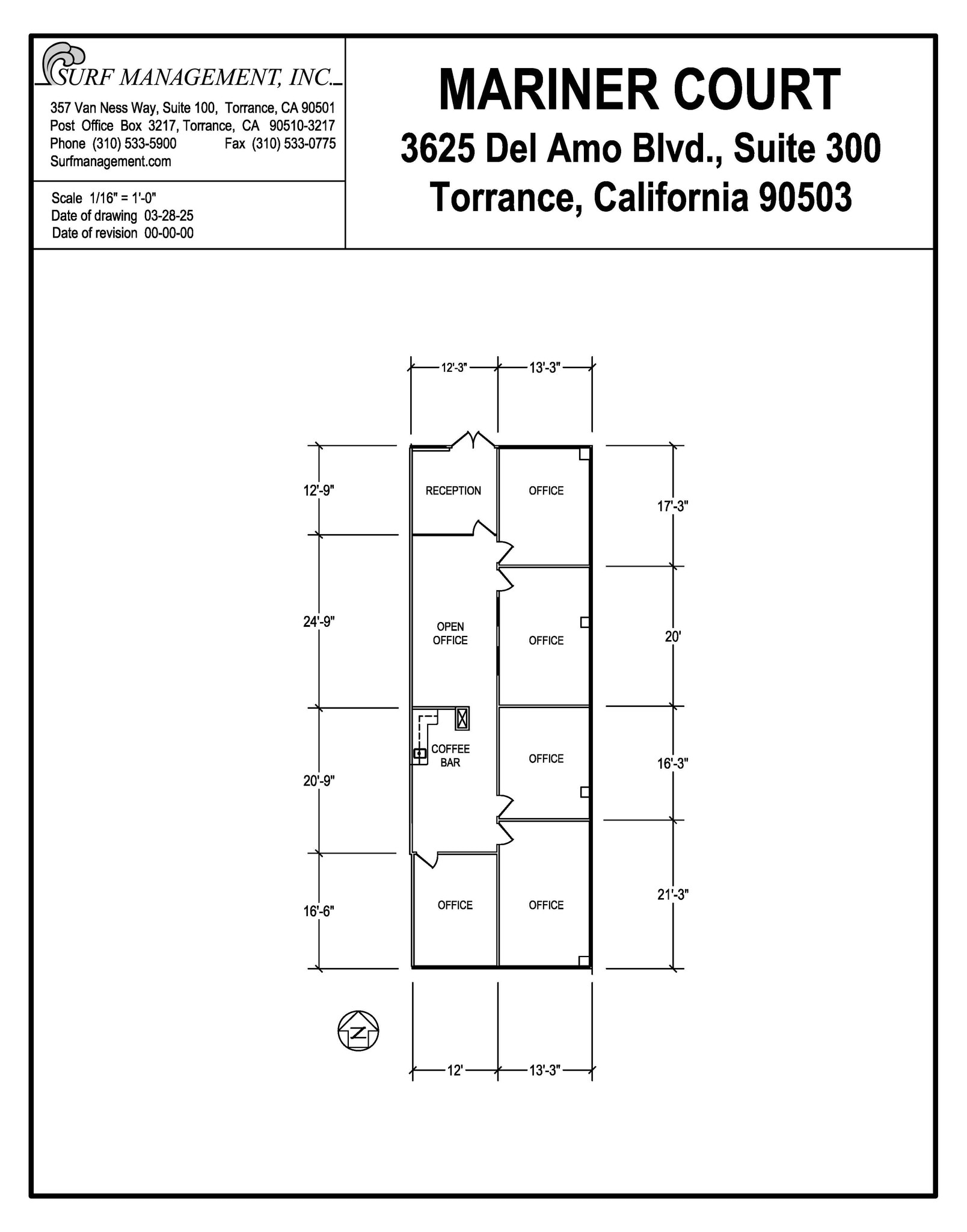 3625 Del Amo Blvd, Torrance, CA for lease Floor Plan- Image 1 of 5