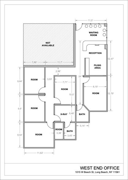 1015 W Beech St, Long Beach, NY for sale - Floor Plan - Image 1 of 1