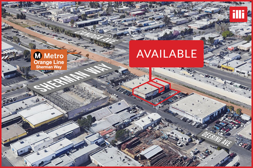 7219-7251 Deering Ave, Canoga Park, CA for lease - Aerial - Image 1 of 4