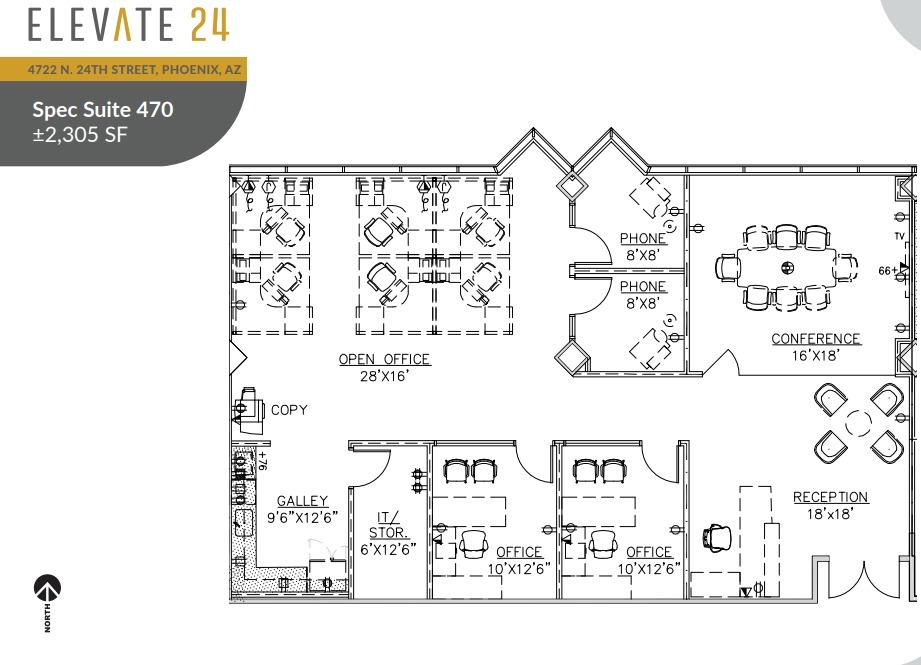 4722 N 24th St, Phoenix, AZ for lease Floor Plan- Image 1 of 1