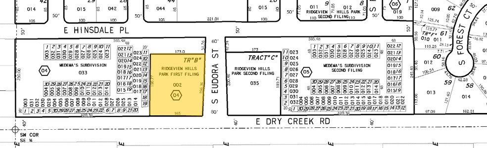 4901 E Dry Creek Rd, Centennial, CO for lease - Plat Map - Image 2 of 6