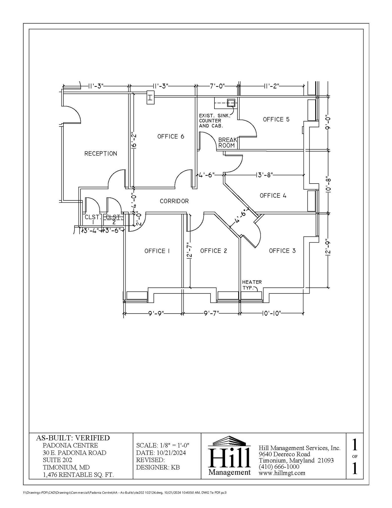 30 E Padonia Rd, Timonium, MD for lease Floor Plan- Image 1 of 1